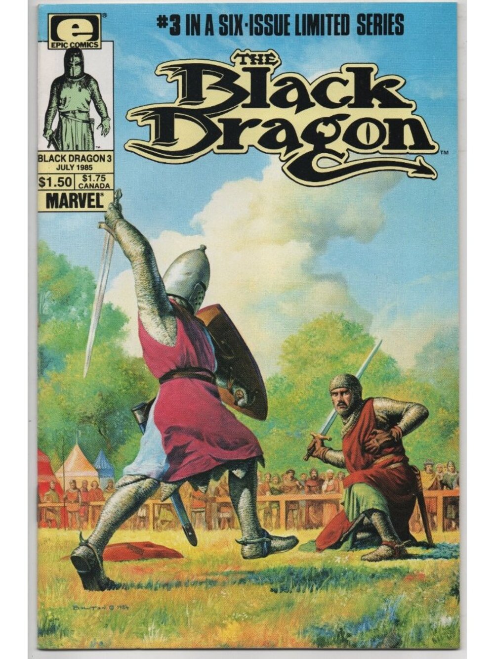 The Black Dragon 3 Marvel Epic Comics 1985 VF 8.0 Claremont Bolton